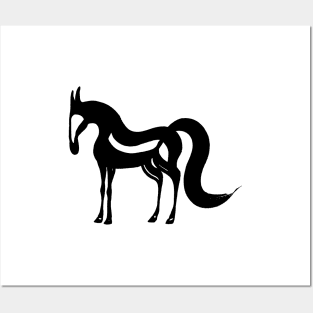 The Essence of a Horse (Black and White) Posters and Art